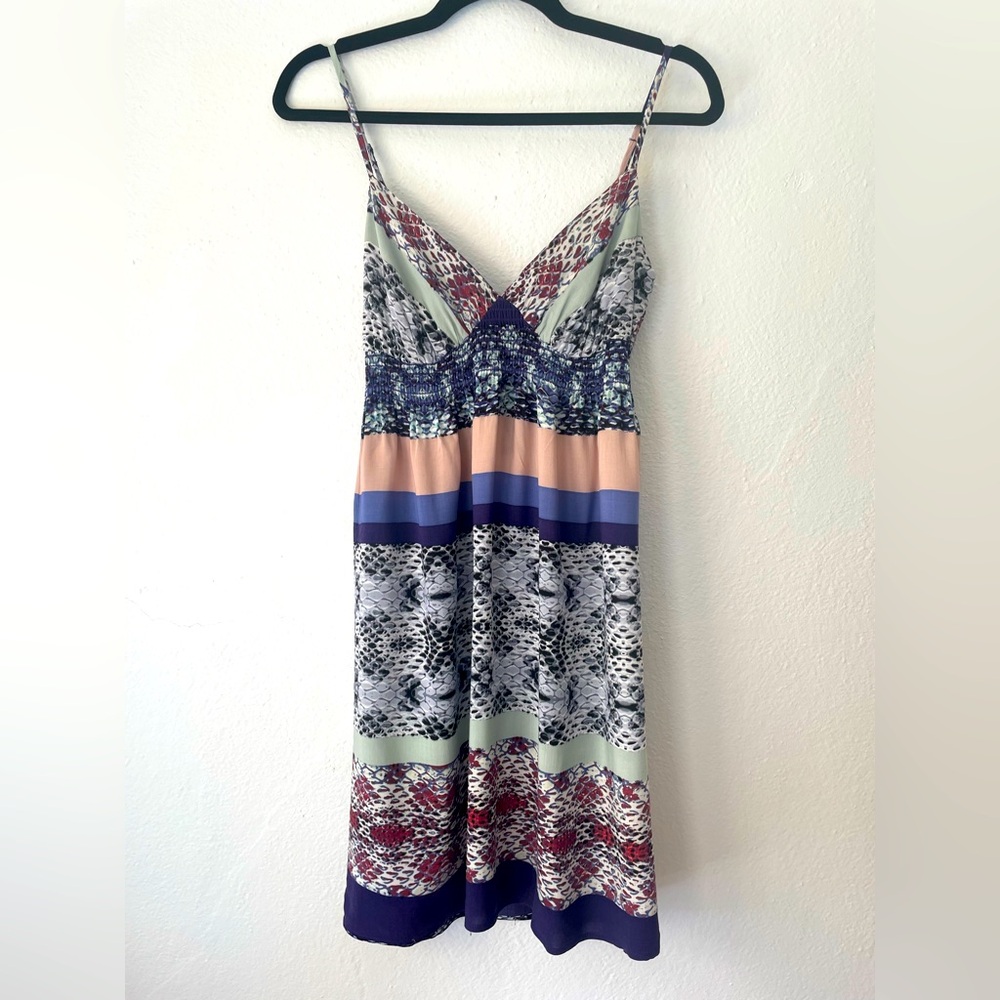Aqua Multicolor Strappy Midi Dress